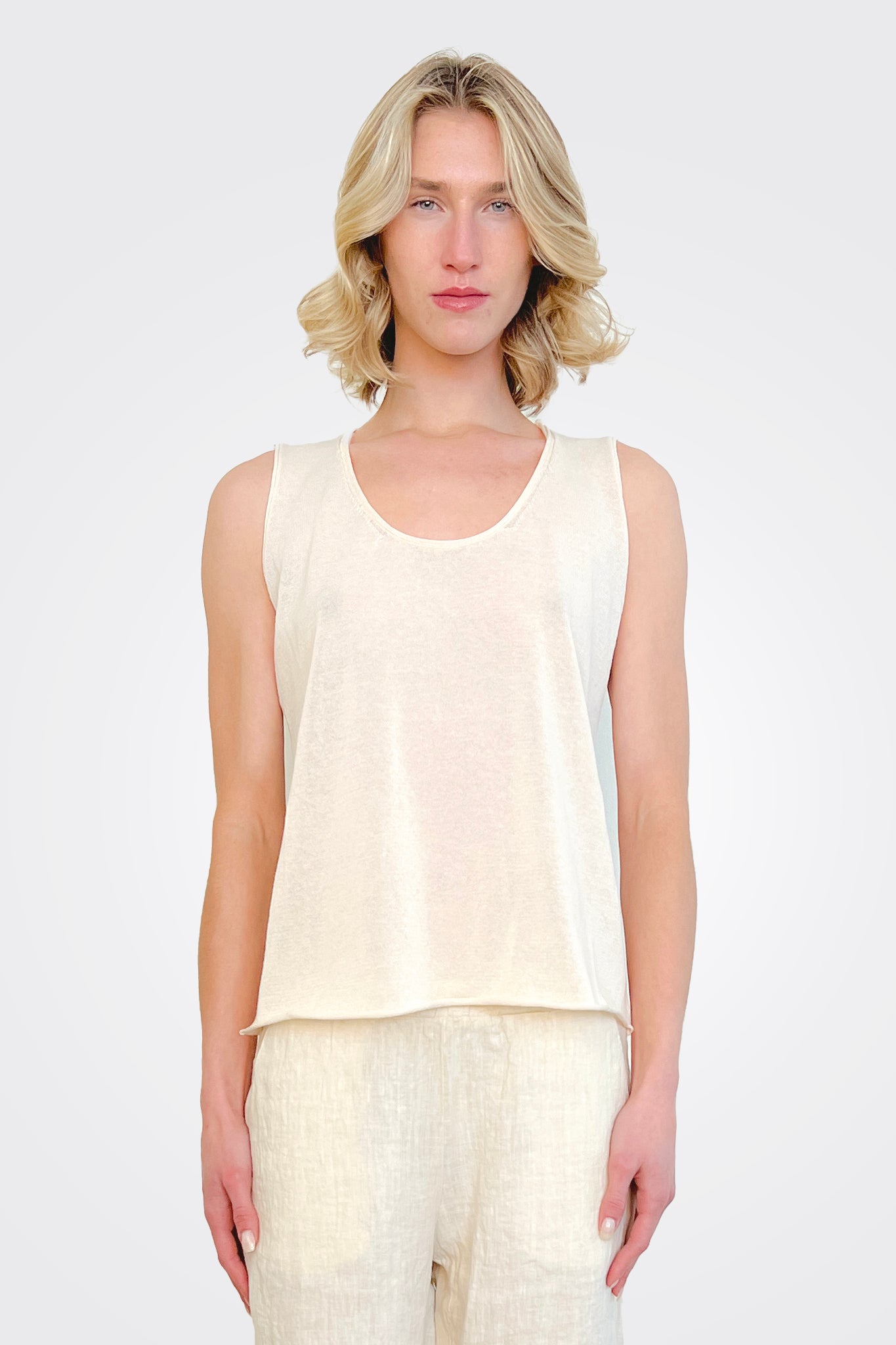 Round Neck Tank - Ivory by Transit Par-Such | 25 South Boutiques