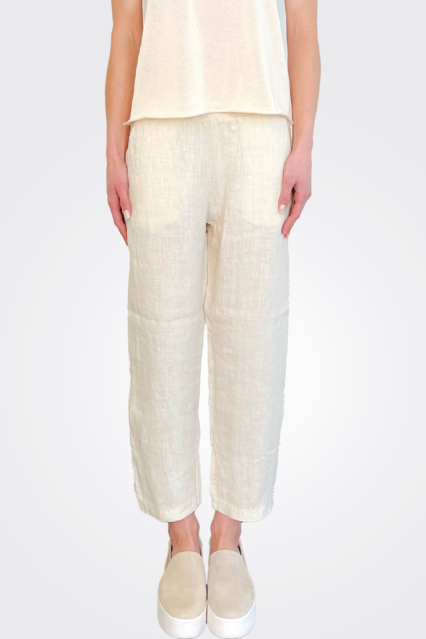 Cropped Ankle Trousers - Ivory by Transit Par-Such — alternate view