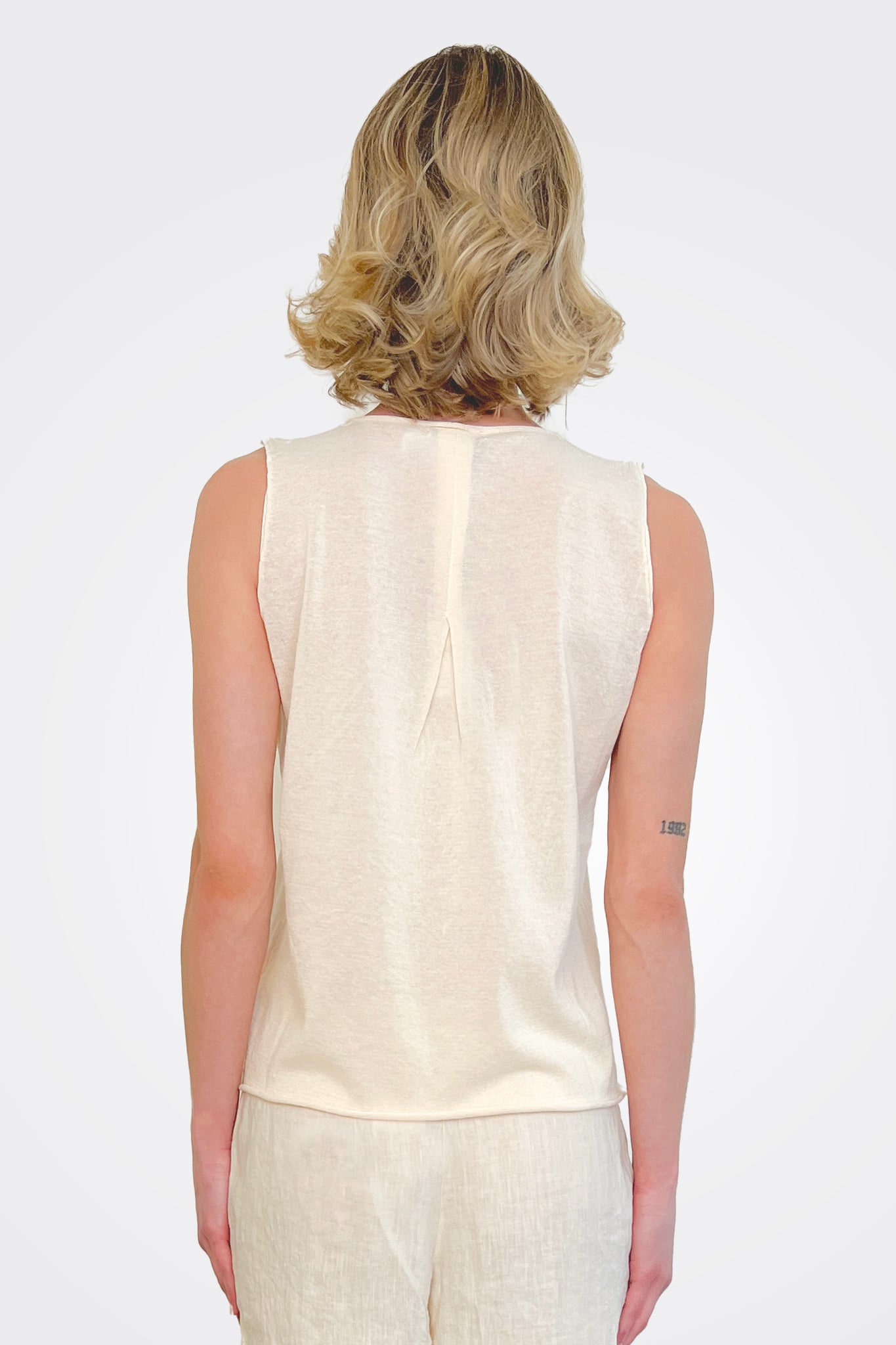 Round Neck Tank - Ivory by Transit Par-Such — view 3
