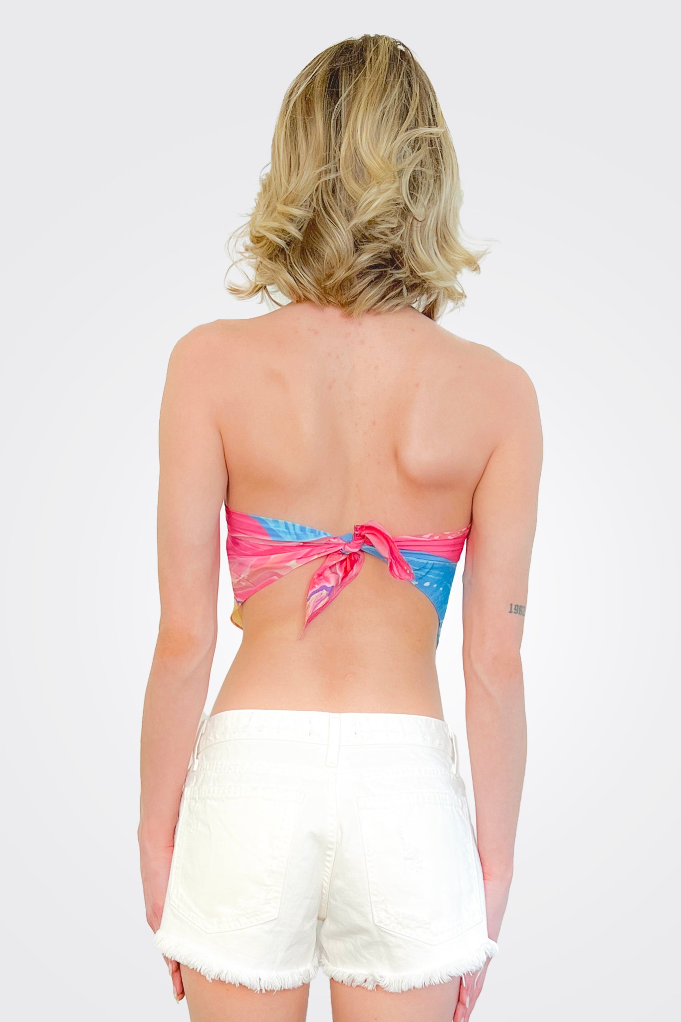 Juno Scarf Top - Pink by Rococo Sand — view 4