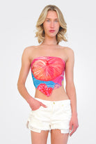 Juno Scarf Top - Pink by Rococo Sand | 25 South Boutiques