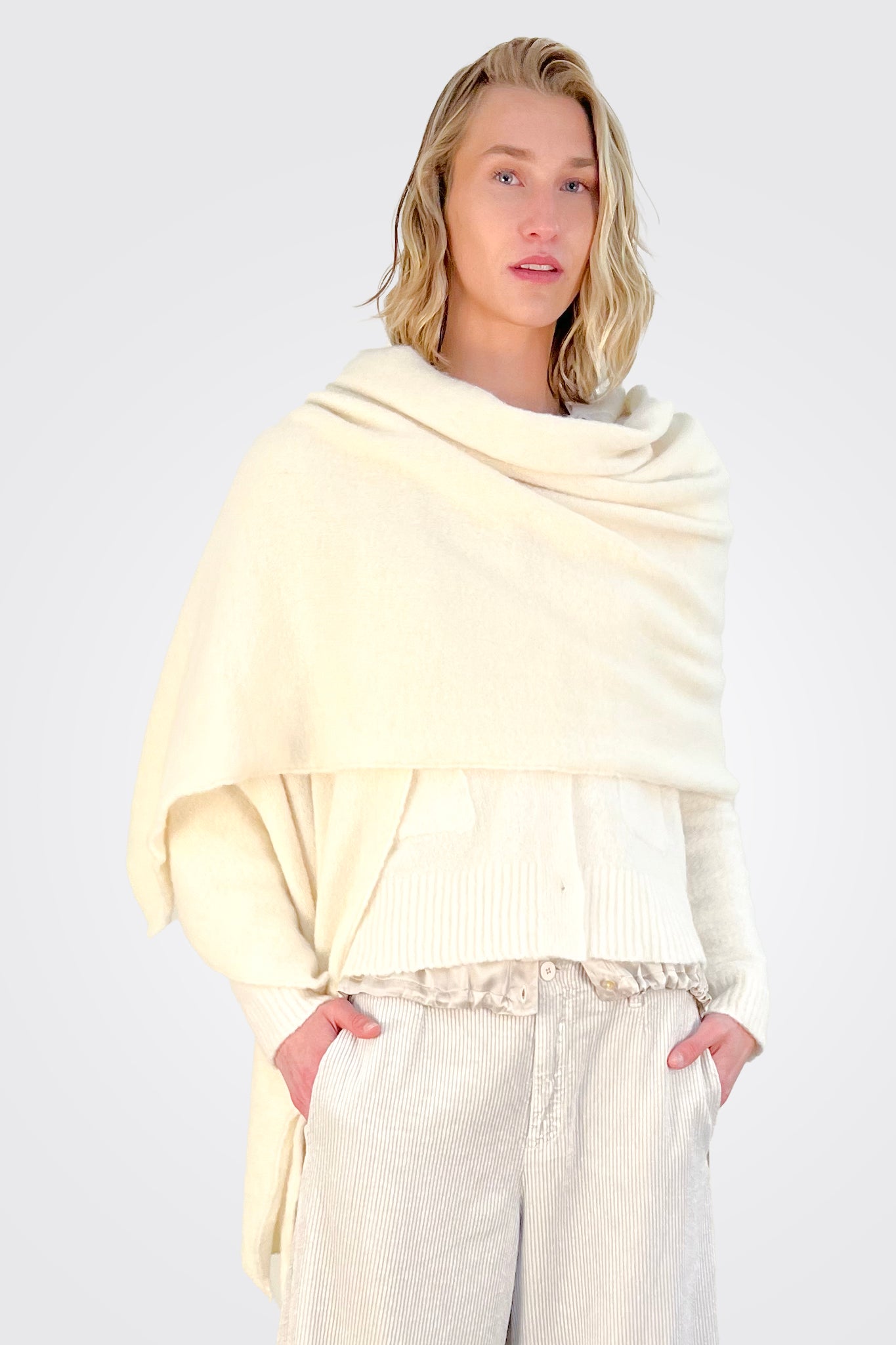 Wrap Scarf - Ivory by Tandem | 25 South Boutiques