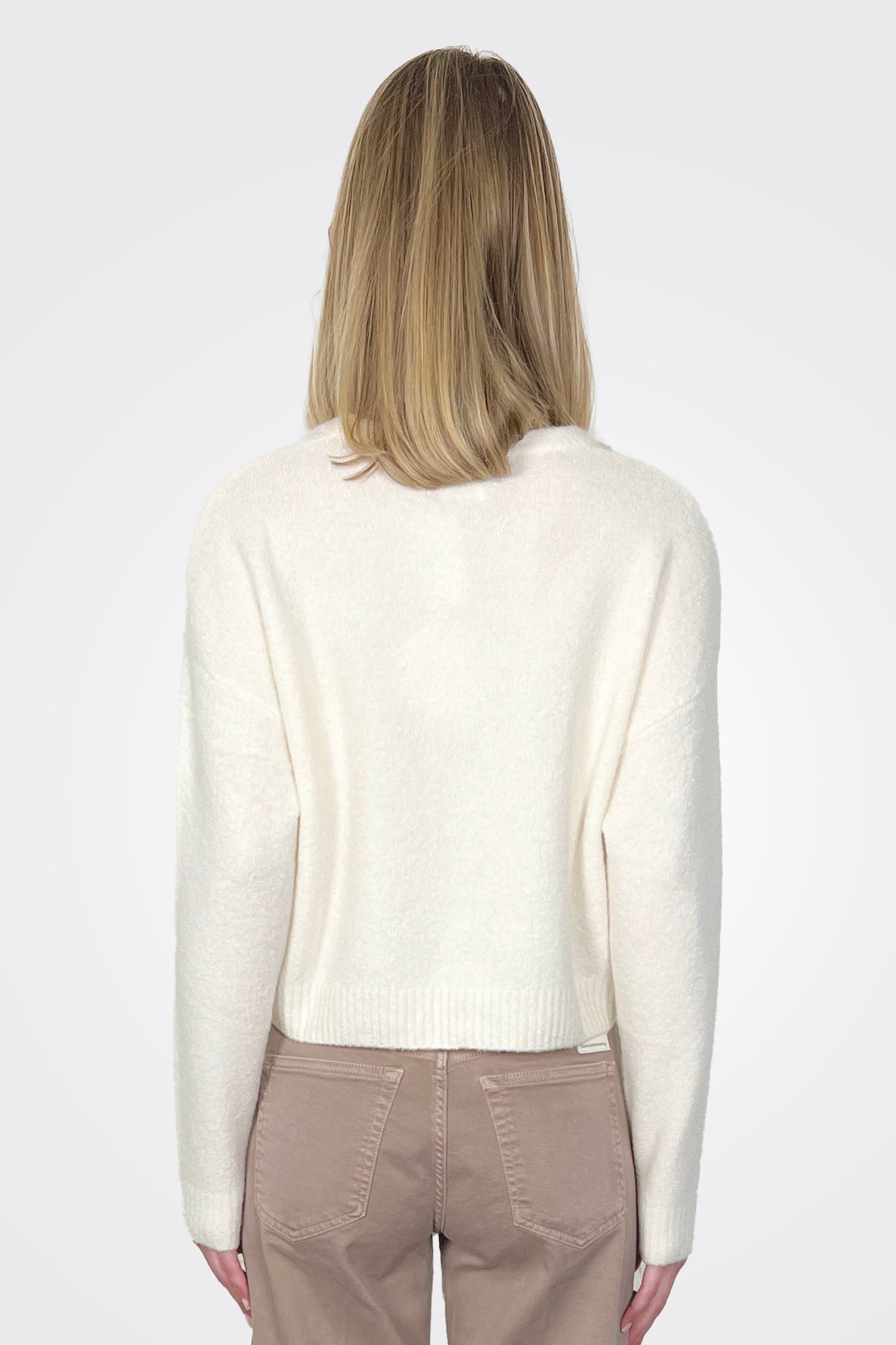 Zeta Ola Crew Sweater - Snowdrop by Colorush — alternate view