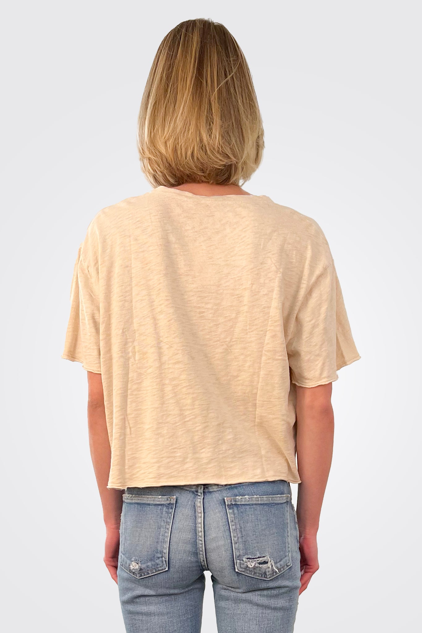 Boxy Short Sleeve Tee - Sand Dune by HelloNite — alternate view