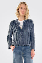 Rosa Fur Jacket - Sea by Heartloom — alternate view