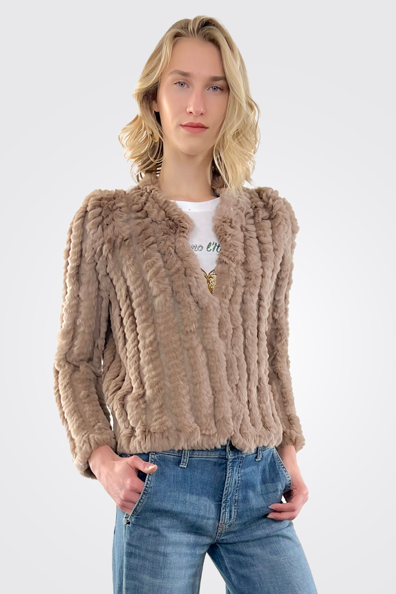 Rosa Fur Jacket - Sepia by Heartloom | 25 South Boutiques