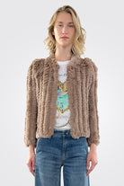 Rosa Fur Jacket - Sepia by Heartloom — alternate view
