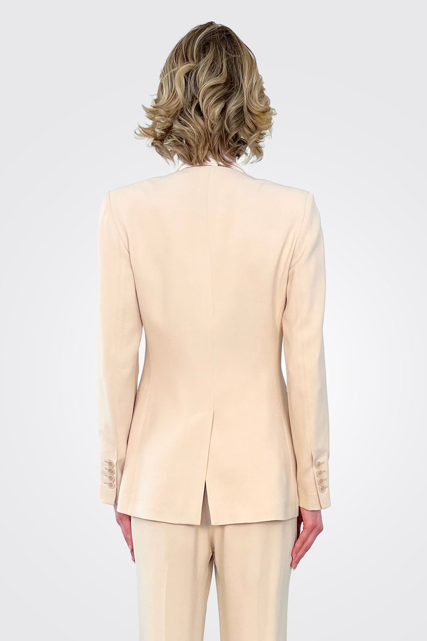 Collarless Jacket - Tan by Seventy Venezia — view 3