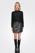 Eyelet Sweater - Black by SFIZIO — alternate view