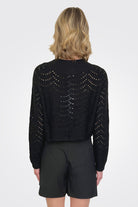 Eyelet Sweater - Black by SFIZIO — view 3