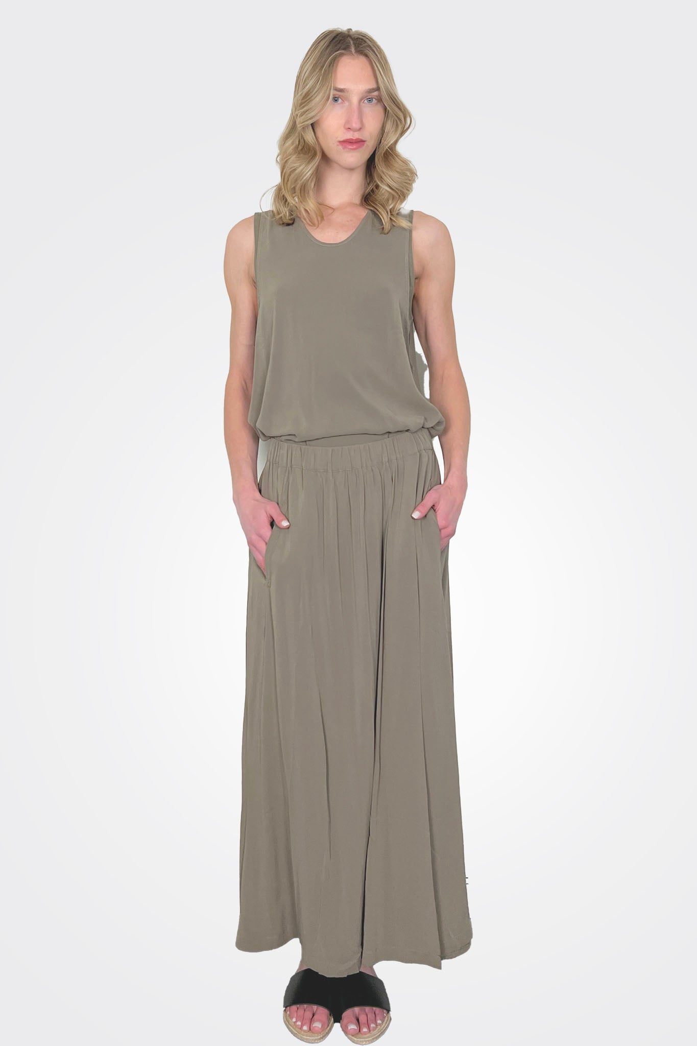 Silk Georgette Tank - Safari by Kristensen — alternate view