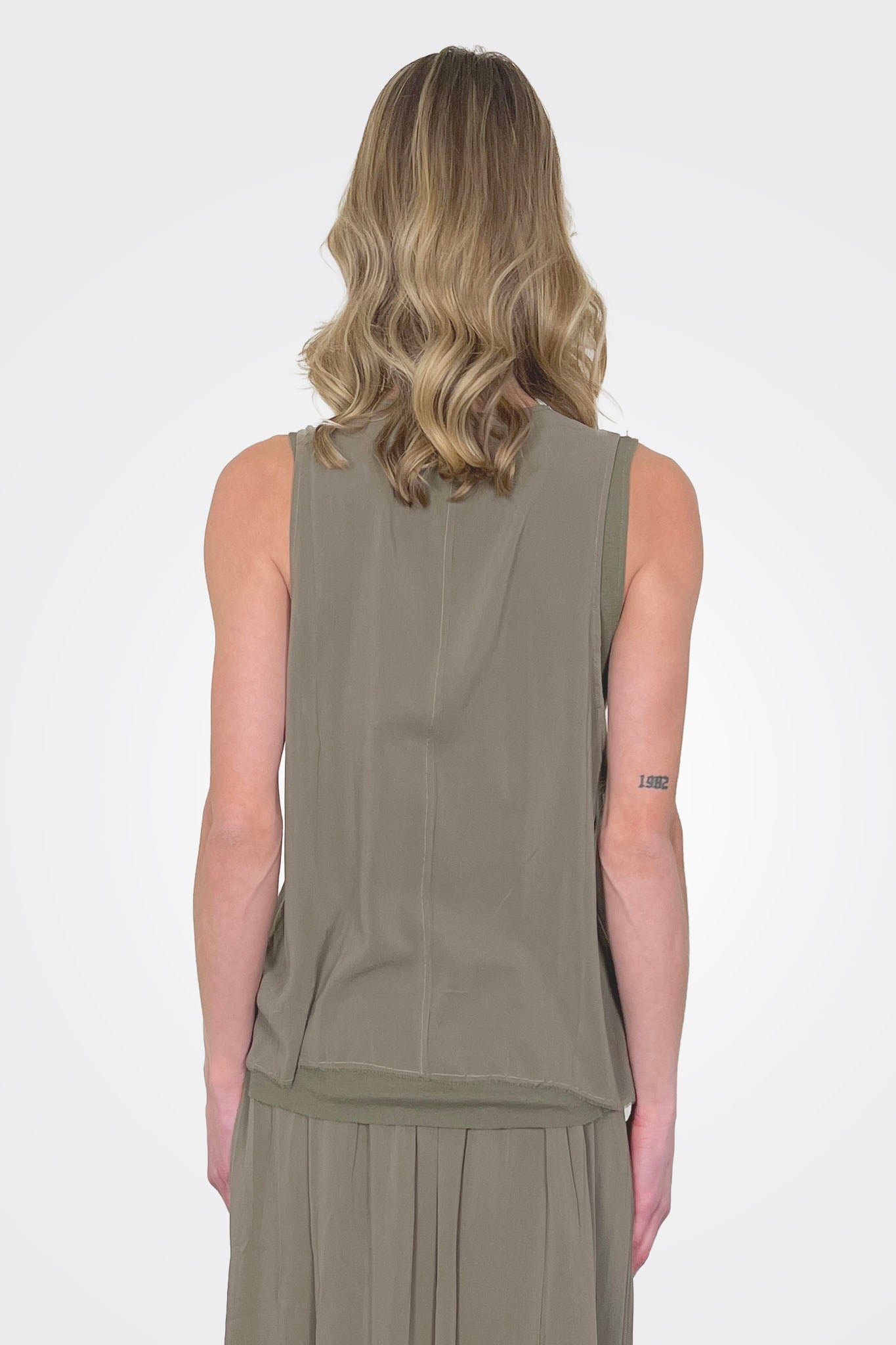 Silk Georgette Tank - Safari by Kristensen — view 3