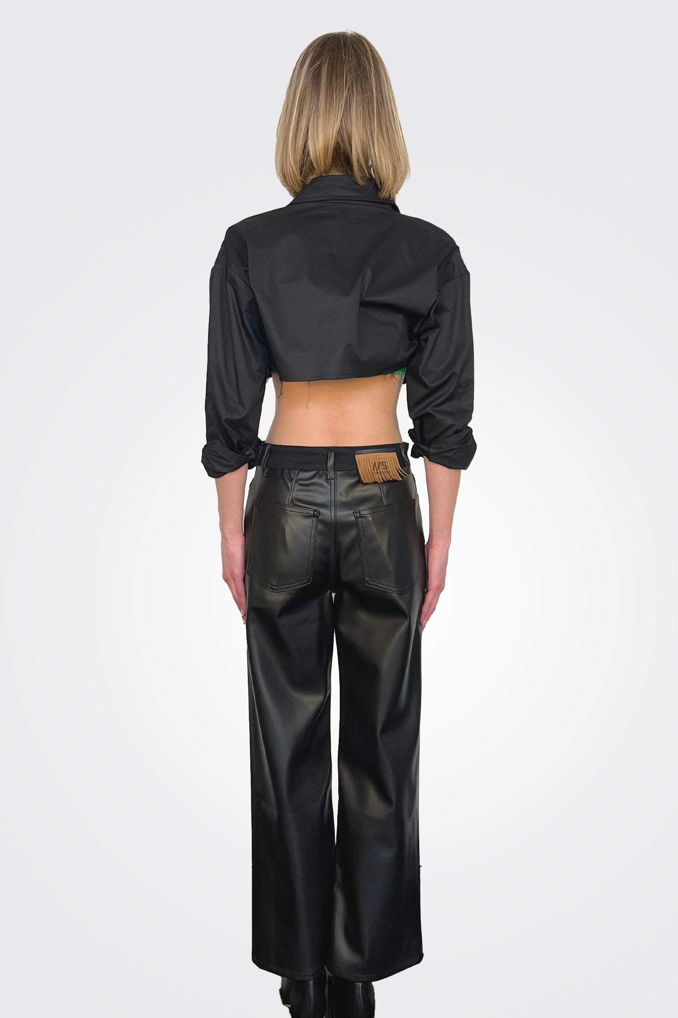 Patch Trousers - Black by SFIZIO — alternate view