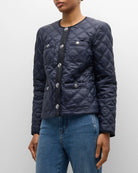 Shalia Quilted Jacket - Navy by Veronica Beard | 25 South Boutiques