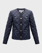 Shalia Quilted Jacket - Navy by Veronica Beard — view 5