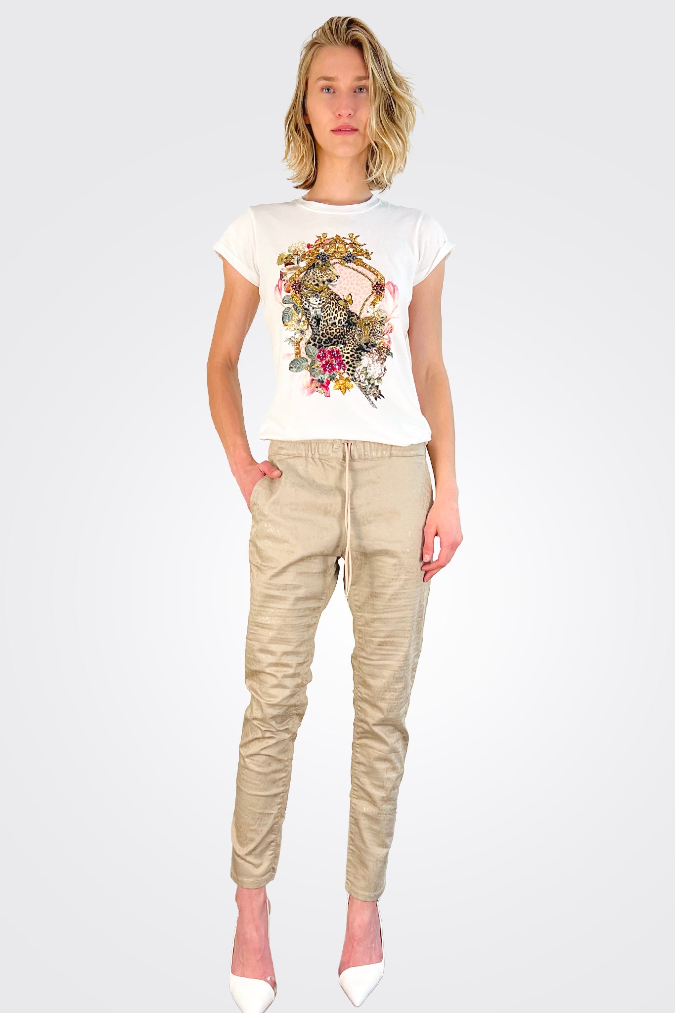 Shely Pants - Sand Hidden Cobra by Bevy Flog | 25 South Boutiques