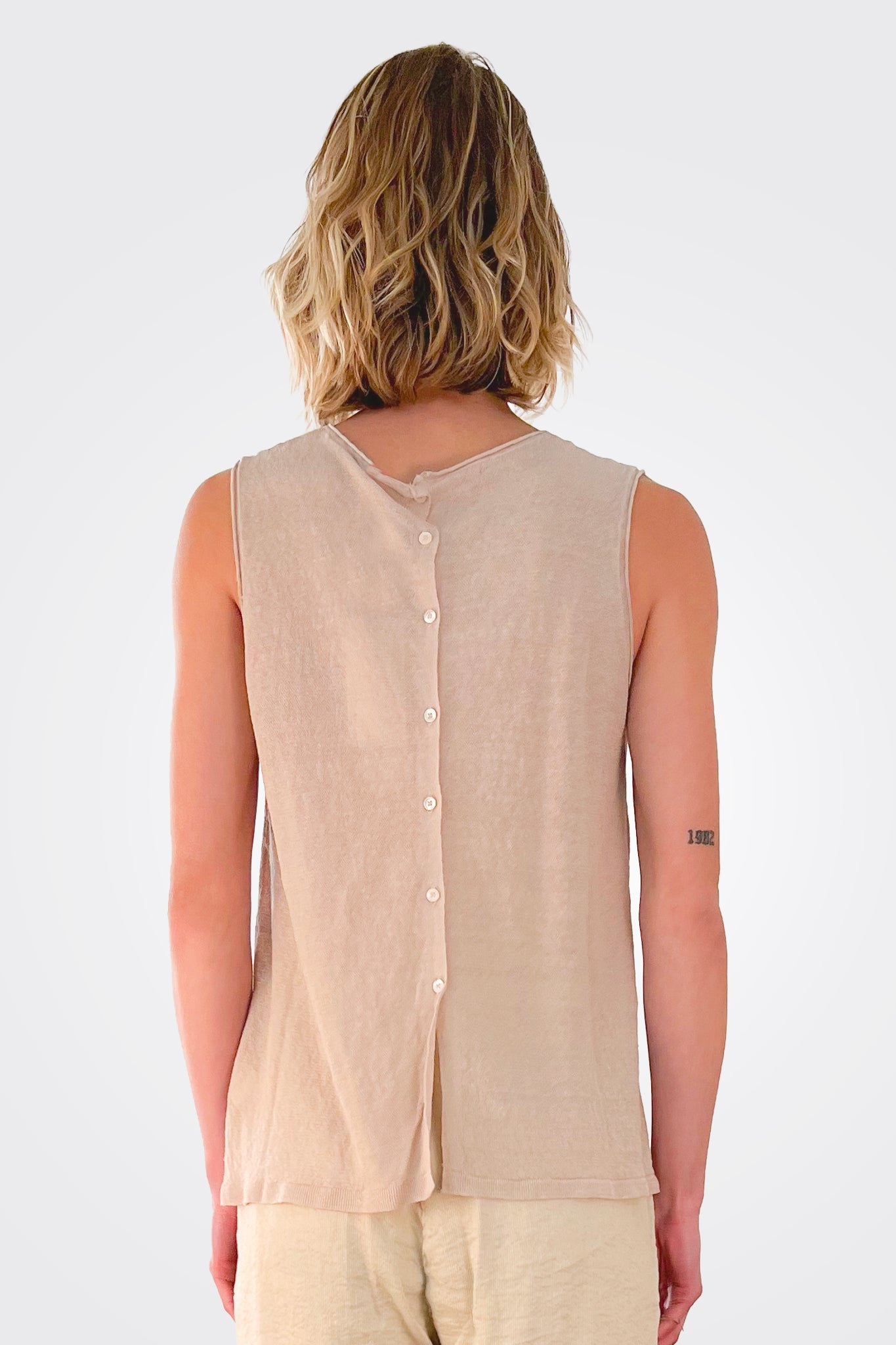 Button Back Tank - Shell by Tandem — alternate view