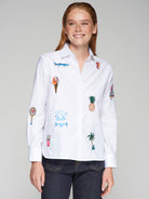 Isa Embroidered Shirt - Blanco Twill by Vilagallo | 25 South Boutiques