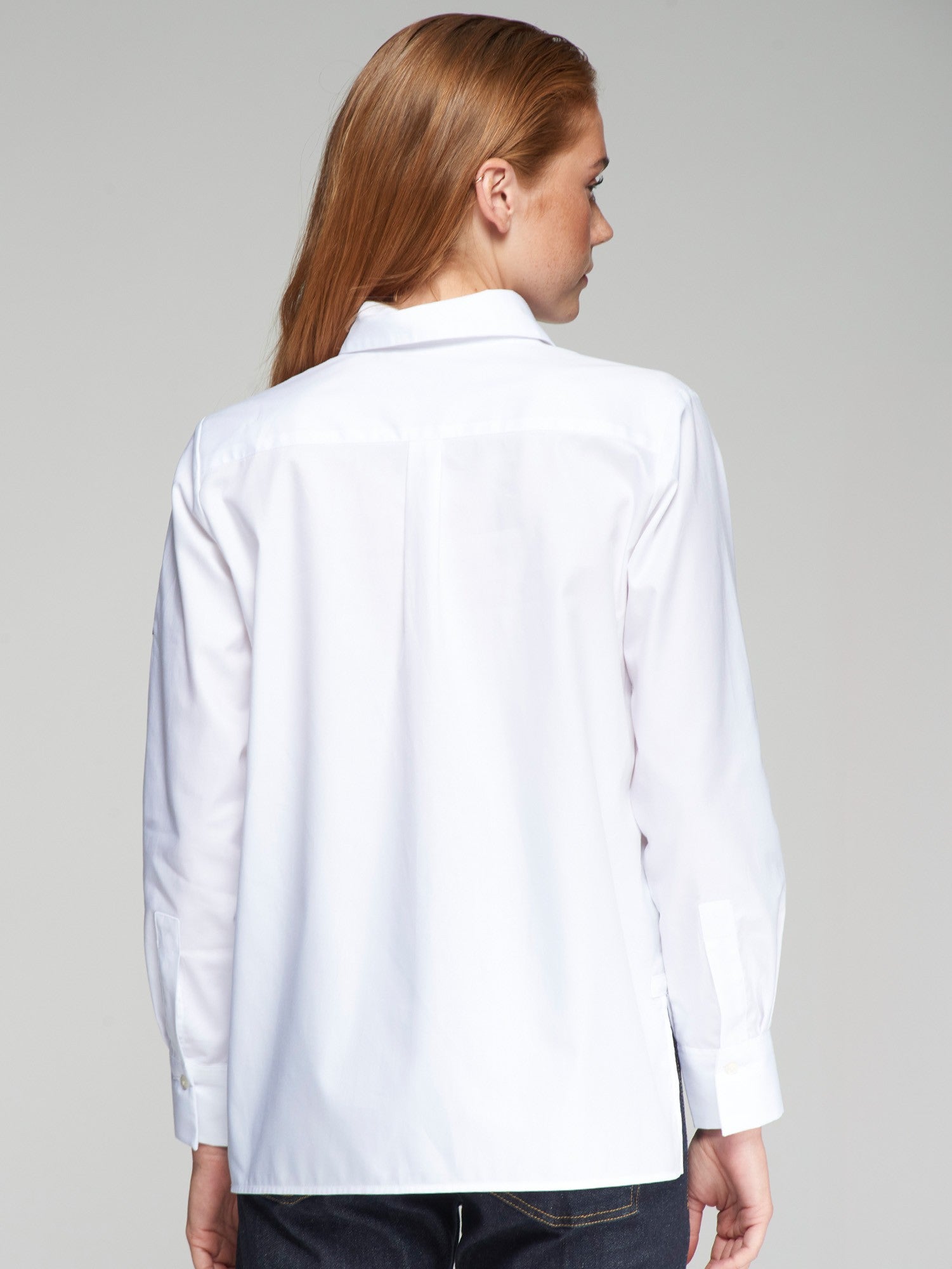 Isa Embroidered Shirt - Blanco Twill by Vilagallo — alternate view