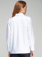 Isa Embroidered Shirt - Blanco Twill by Vilagallo — alternate view