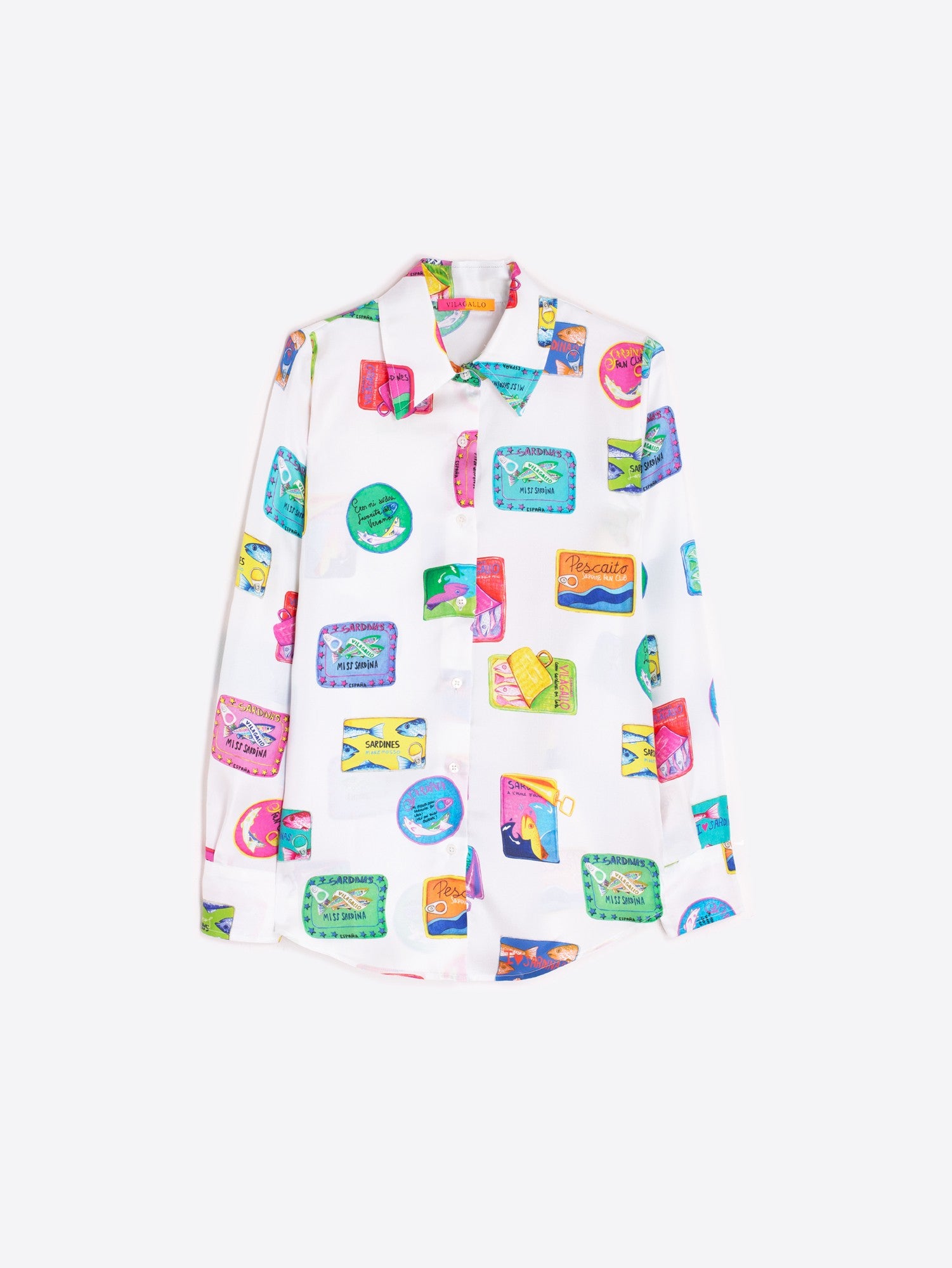 Mafalda Shirt - Sardines Print by Vilagallo — view 4