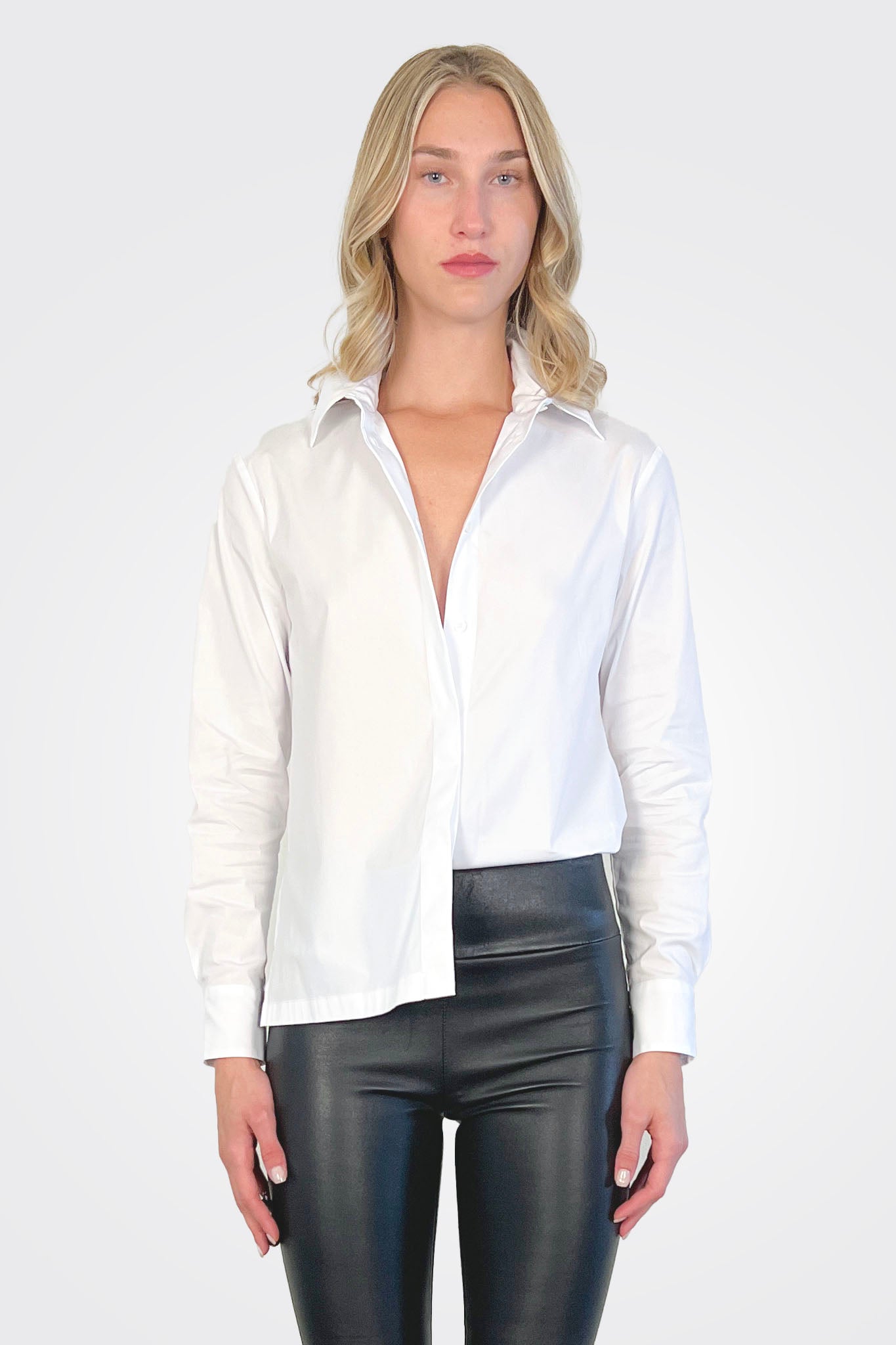 Beaded Shoulder Detail Shirt - White by Peserico — alternate view
