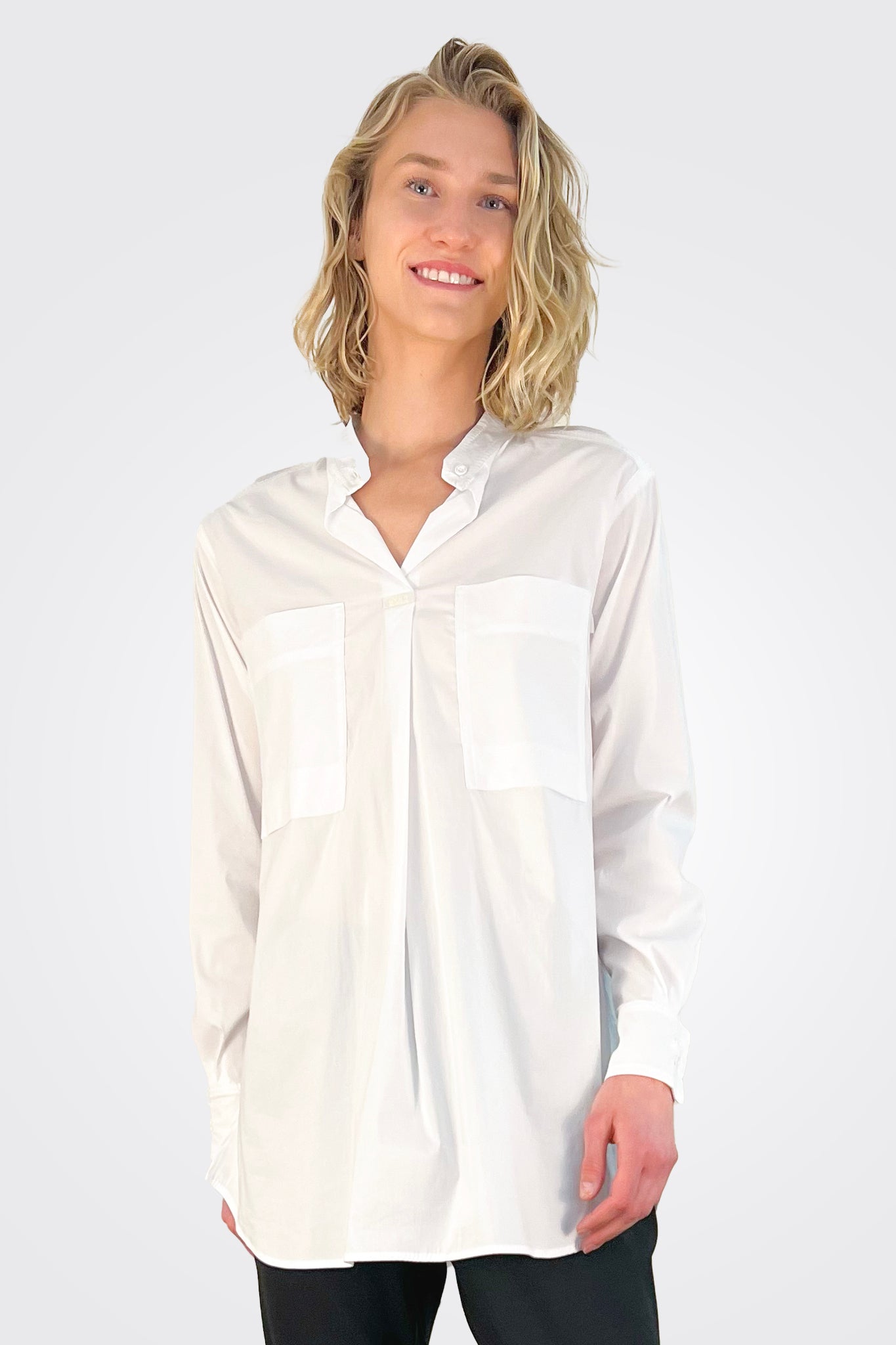 Double Pocket Blouse - White by Beate Heymann | 25 South Boutiques