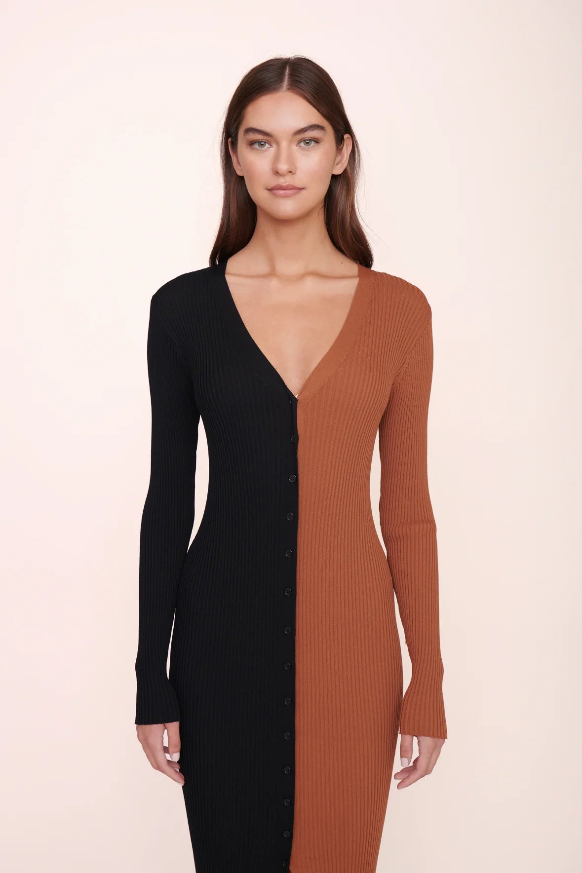 Shoko Sweater - Tan / Black by STAUD — alternate view