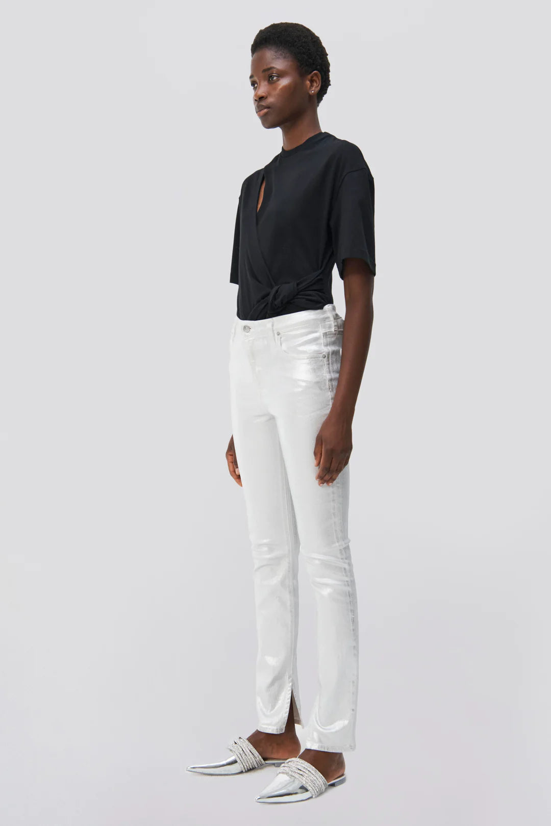 Rae Denim - Silver Foil by Jonathan Simkhai — alternate view
