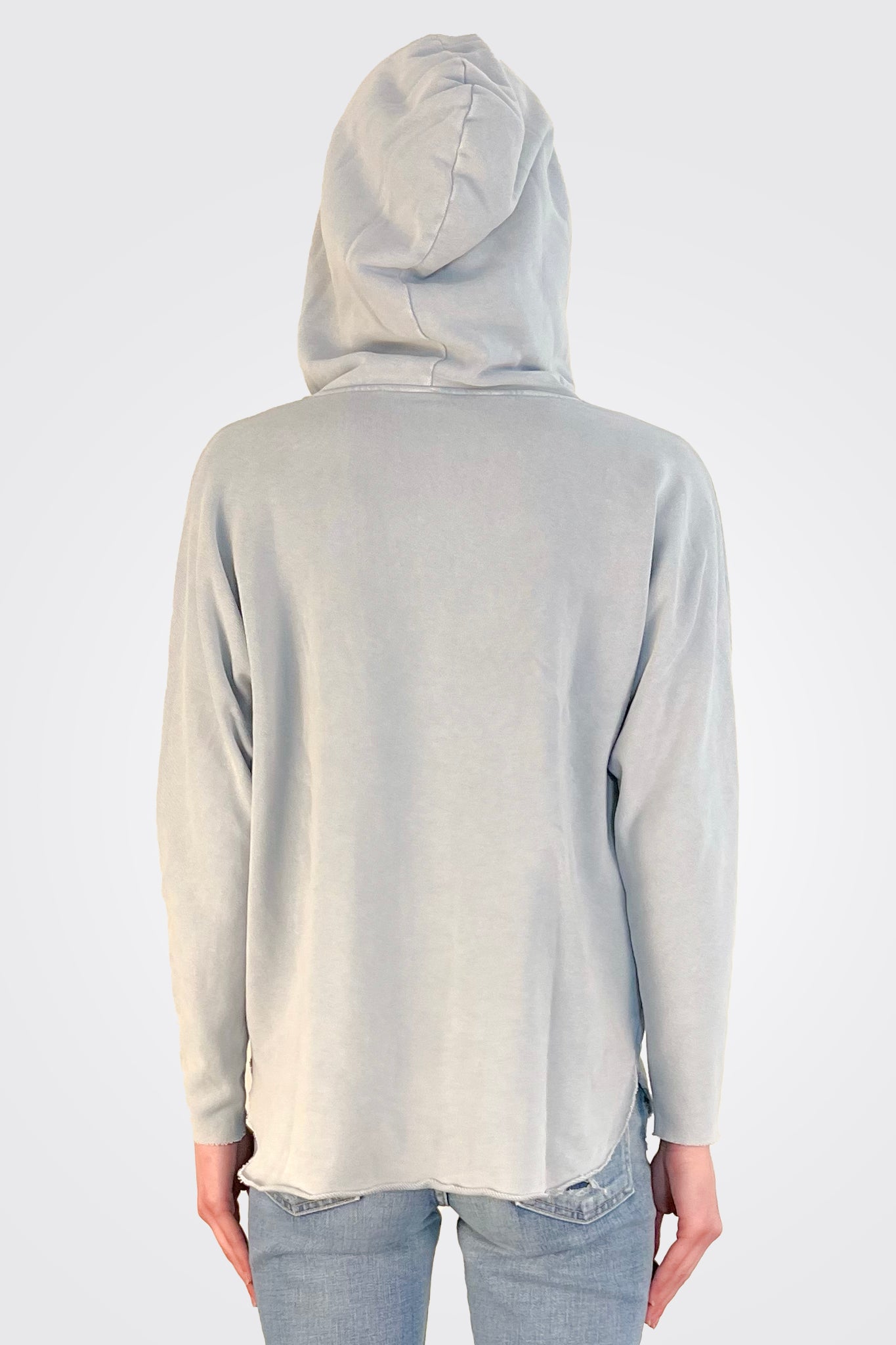 Georgia Zip Tunic Hoodie - Silver Mist by HelloNite — view 3