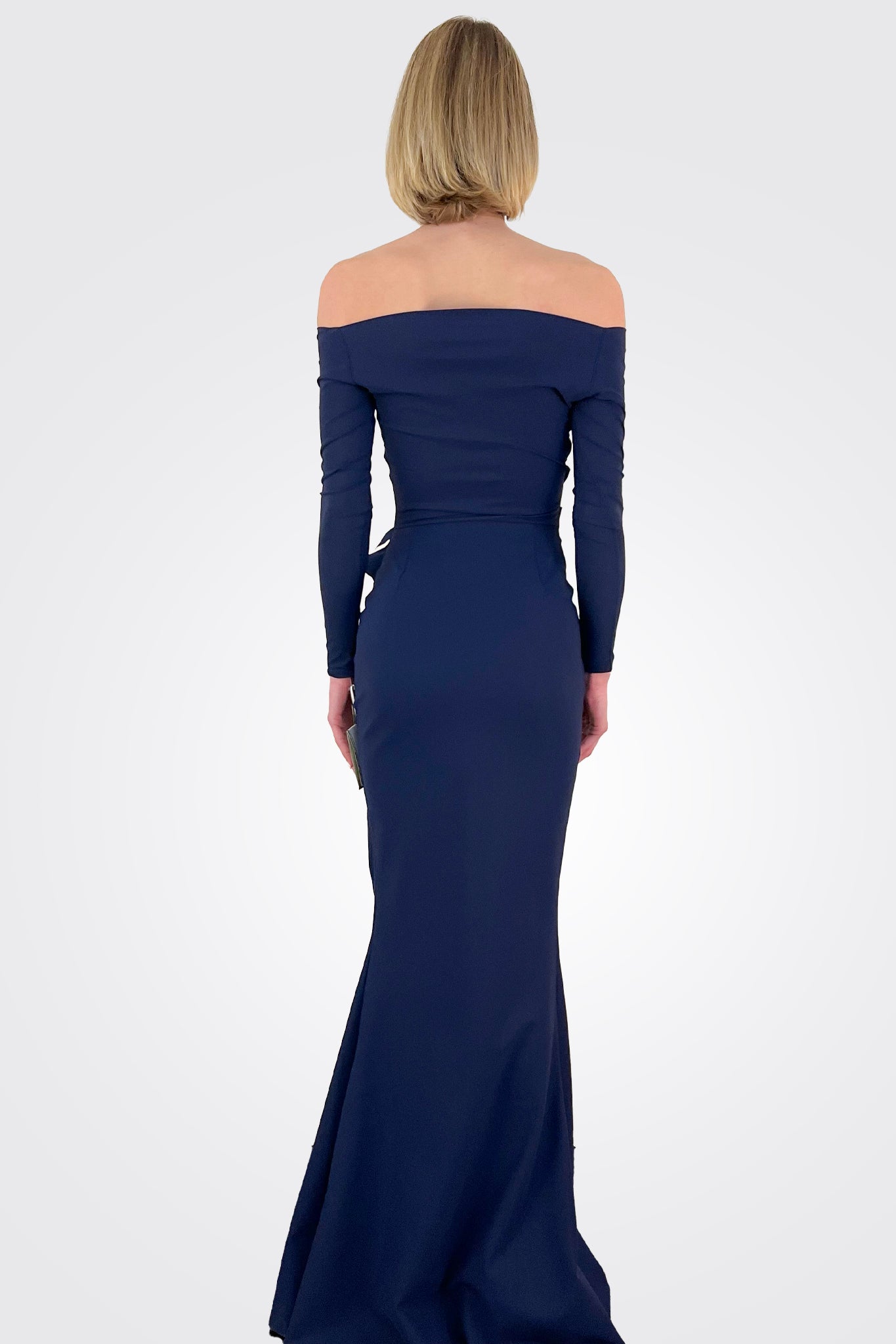 Silveria Long Dress - Blu Notte by Chiara Boni — view 4