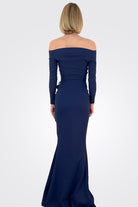 Silveria Long Dress - Blu Notte by Chiara Boni — view 4
