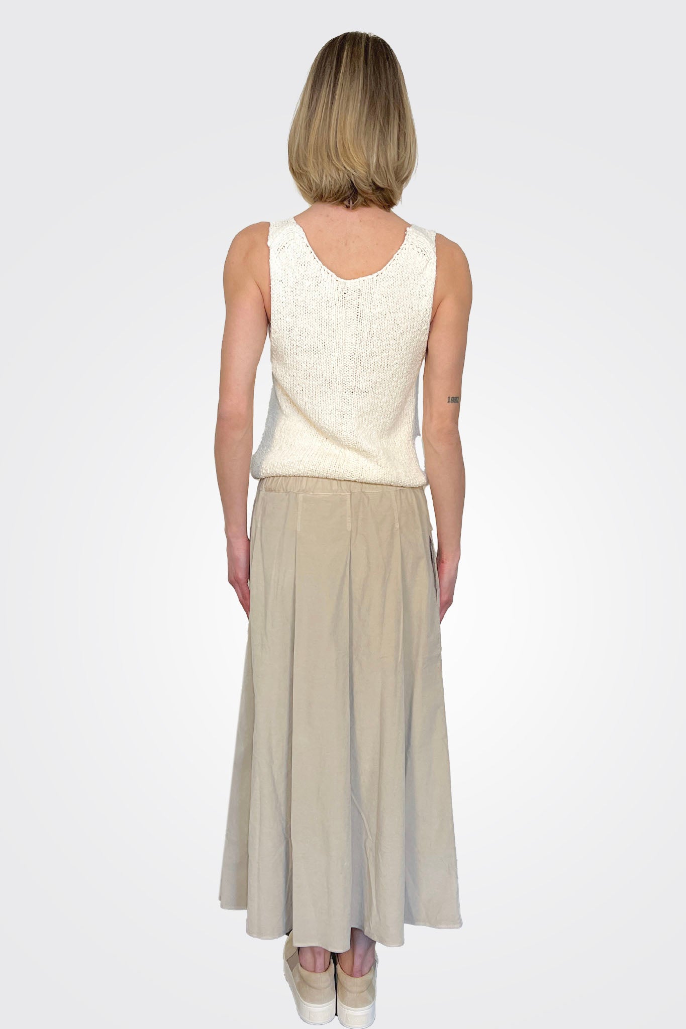 Maxi Skirt - Beige by Kristensen — alternate view