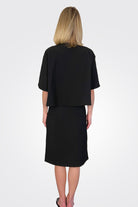 Knee Length Skirt - Black by Liviana Conti — view 3