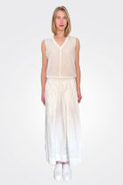 Cotton Stretch Skirt - Natural by Kristensen | 25 South Boutiques