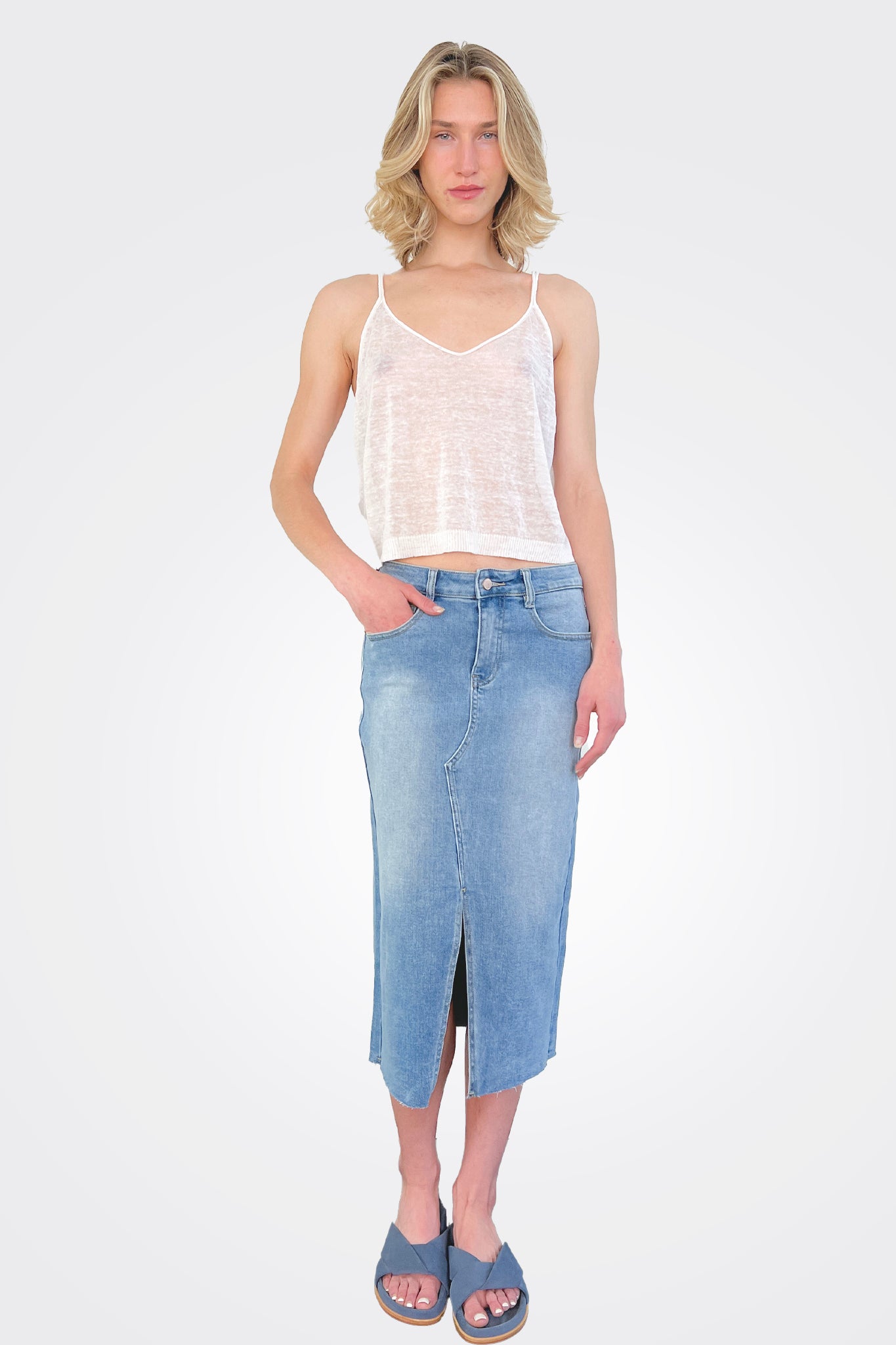 Denim Skirt - Foxes by Oat NY | 25 South Boutiques