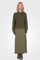 Silk Georgette Pin Tuck Skirt - Pine by Kristensen | 25 South Boutiques