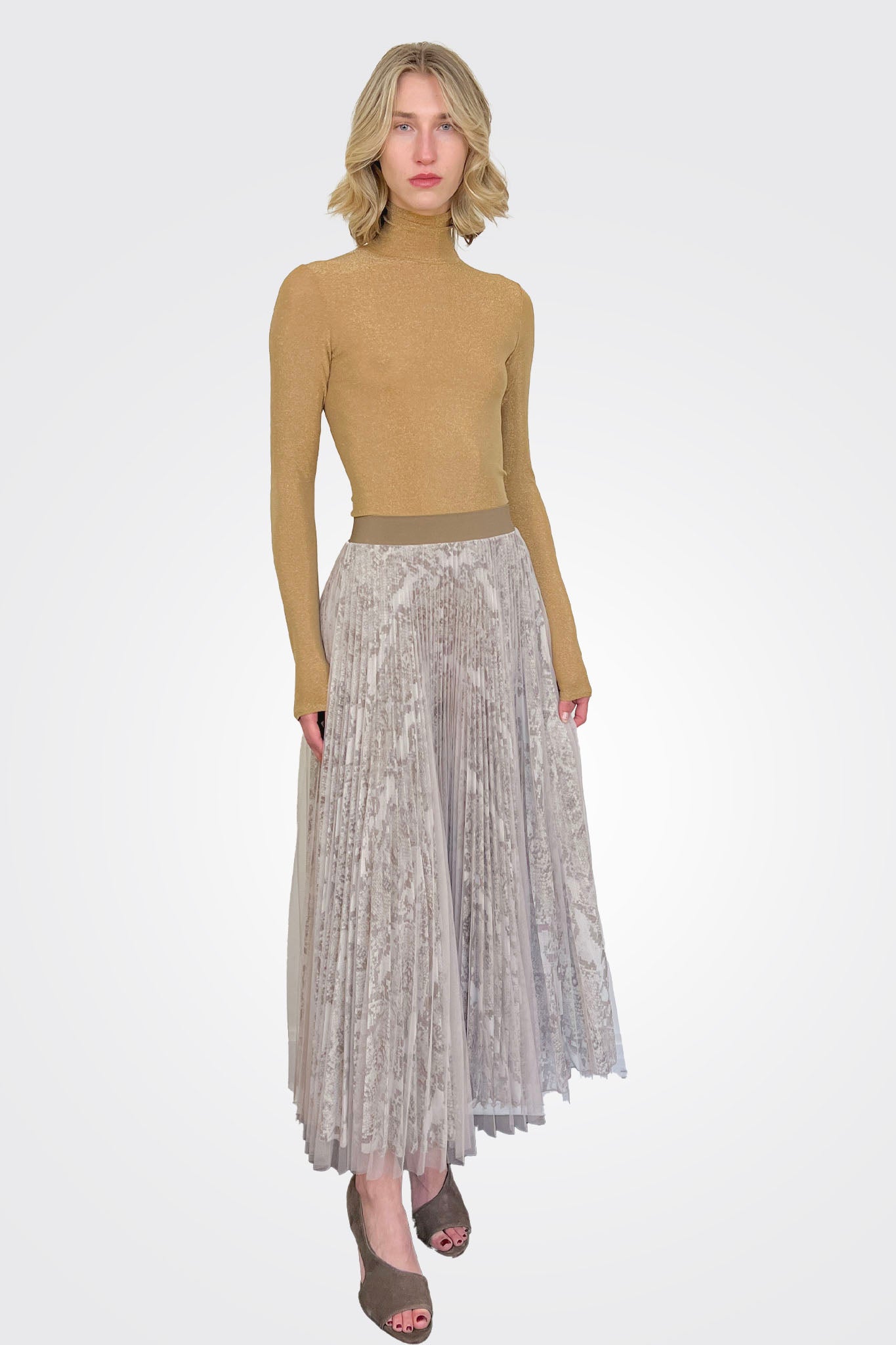 Lurex Turtleneck - Oro by Forte Forte — view 3