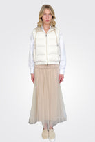 Tulle Skirt- Taupe by Peserico | 25 South Boutiques