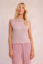 Sleeveless Knit Sweater - Light Pink by Molly Bracken | 25 South Boutiques