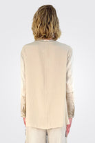 Button Down Tie Shirt - Sand by Transit Par-Such — view 3