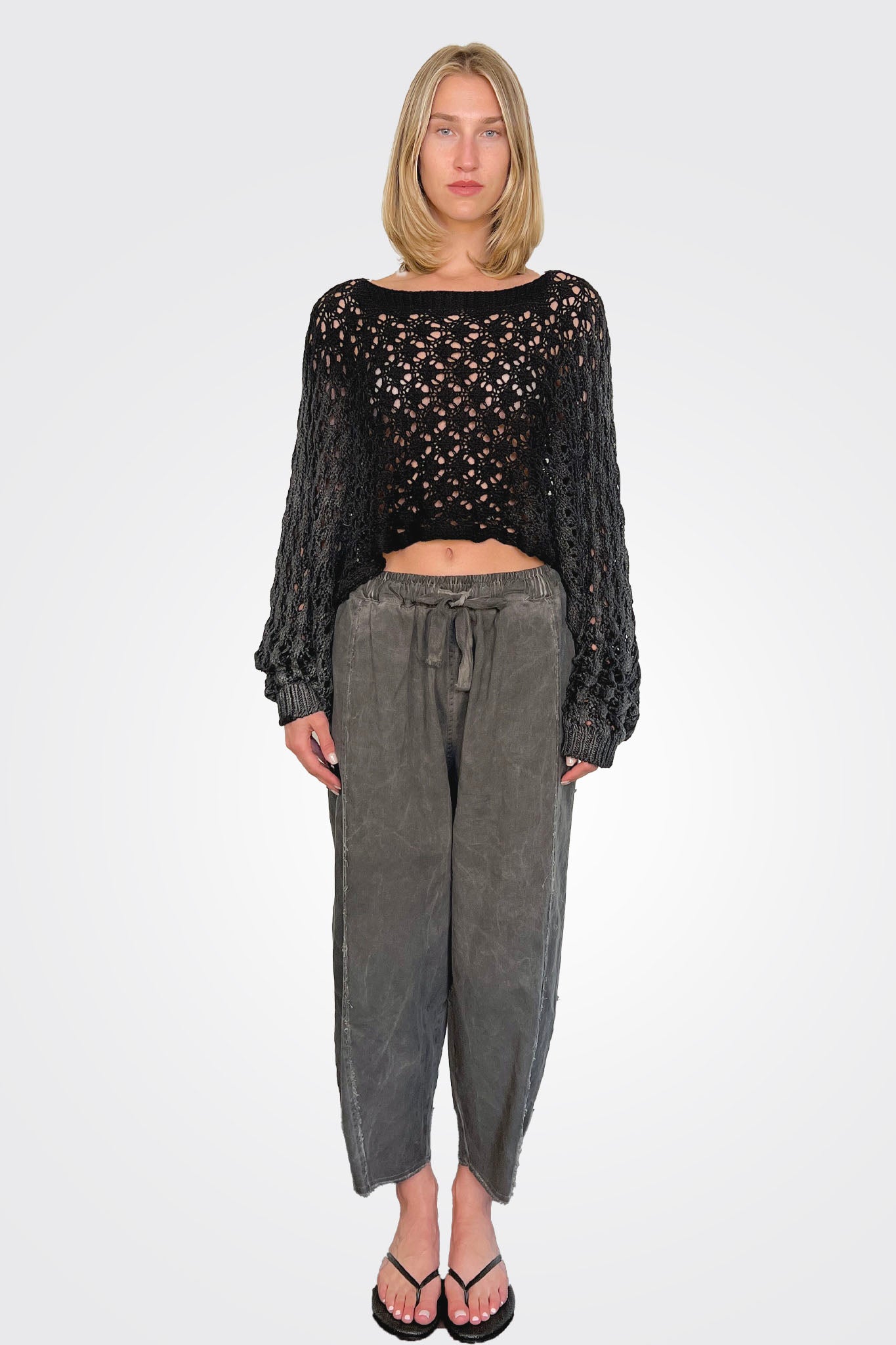 Relaxed Fit Trousers - Anthracite by Sanctamuerte — alternate view
