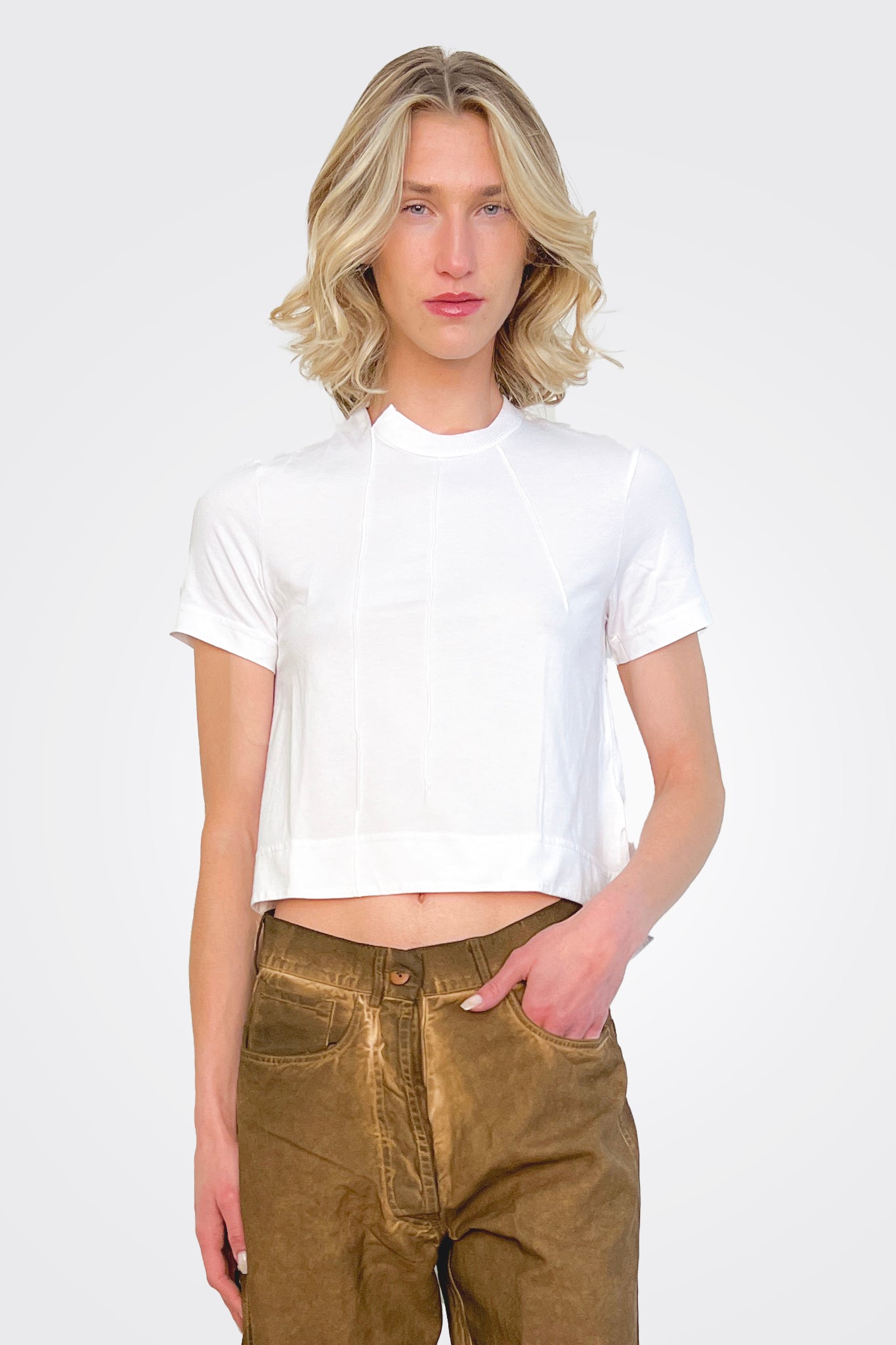 Seam Detail Top - White by Serie Numerica | 25 South Boutiques