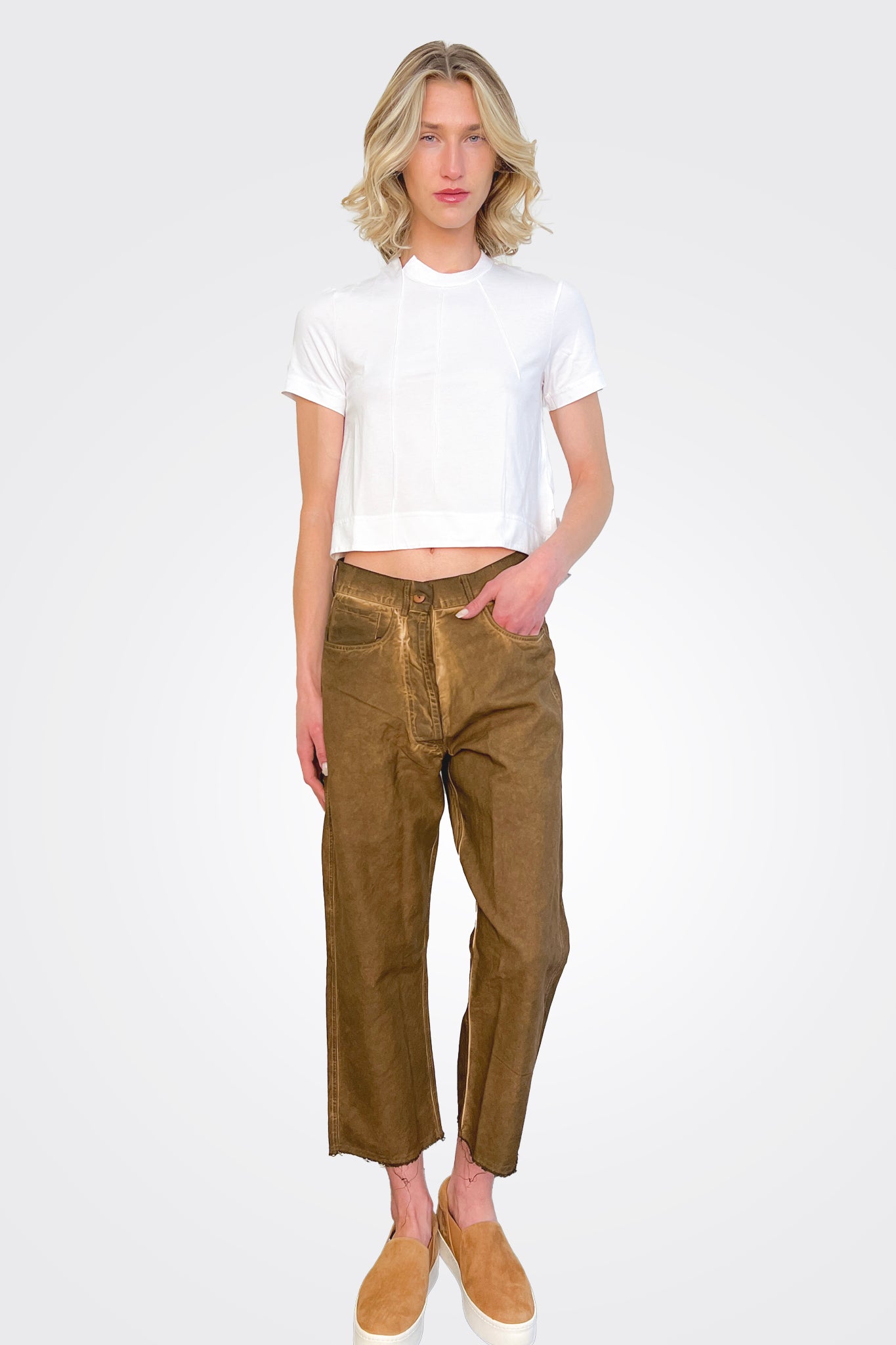 Denim Trousers - Bark by Serie Numerica | 25 South Boutiques