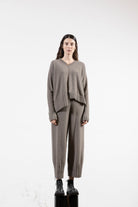 Cashmere Ribbed Bottom Trousers - Black by Serie Numerica — view 4