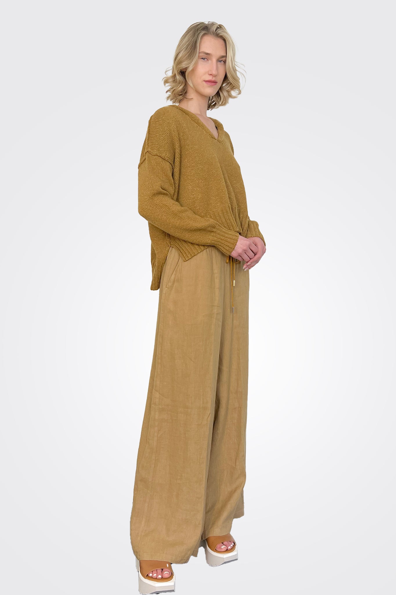 Aliterru Linen Pant - Sand by Momonì — alternate view