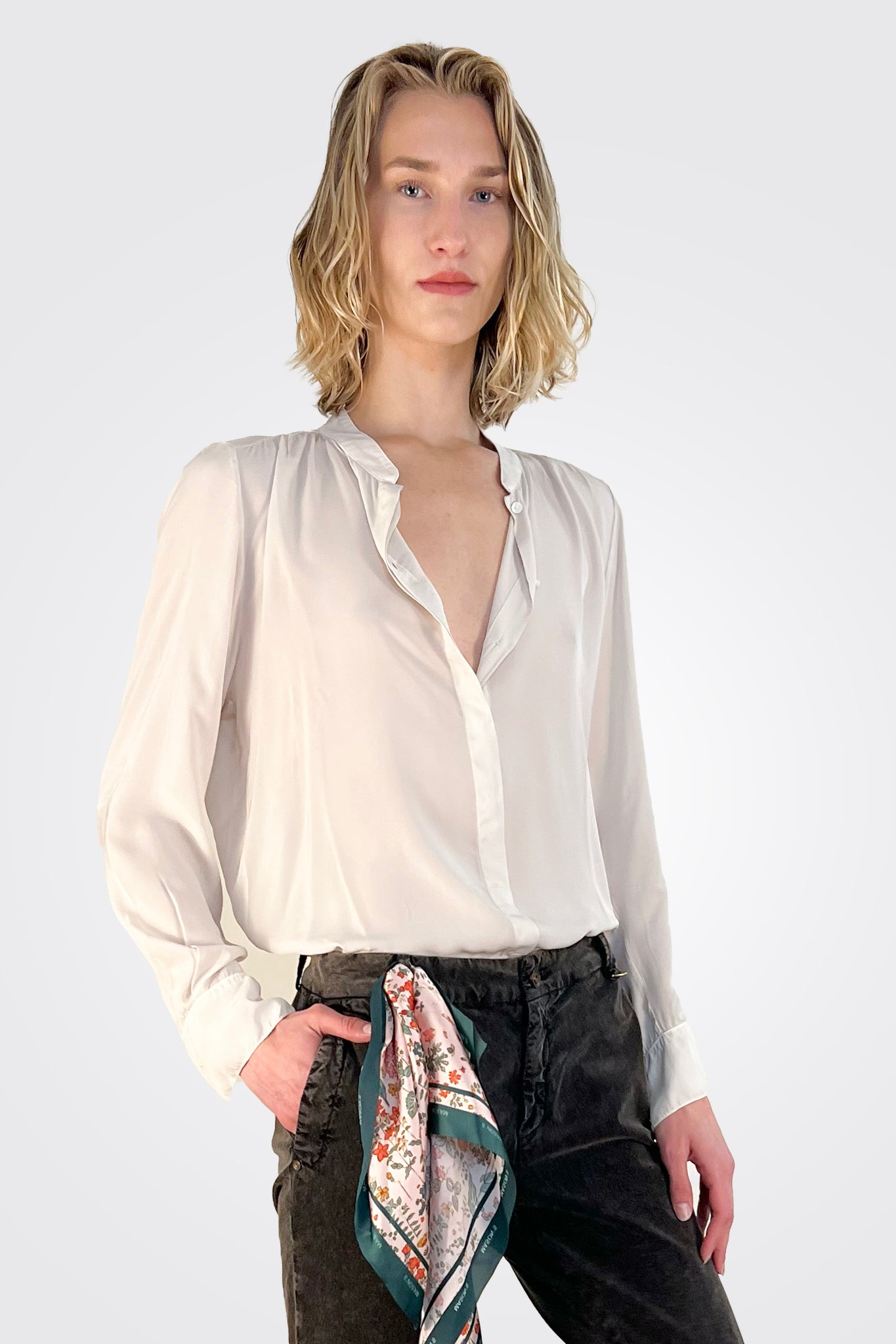 Adele Blouse - Grey by Masons | 25 South Boutiques