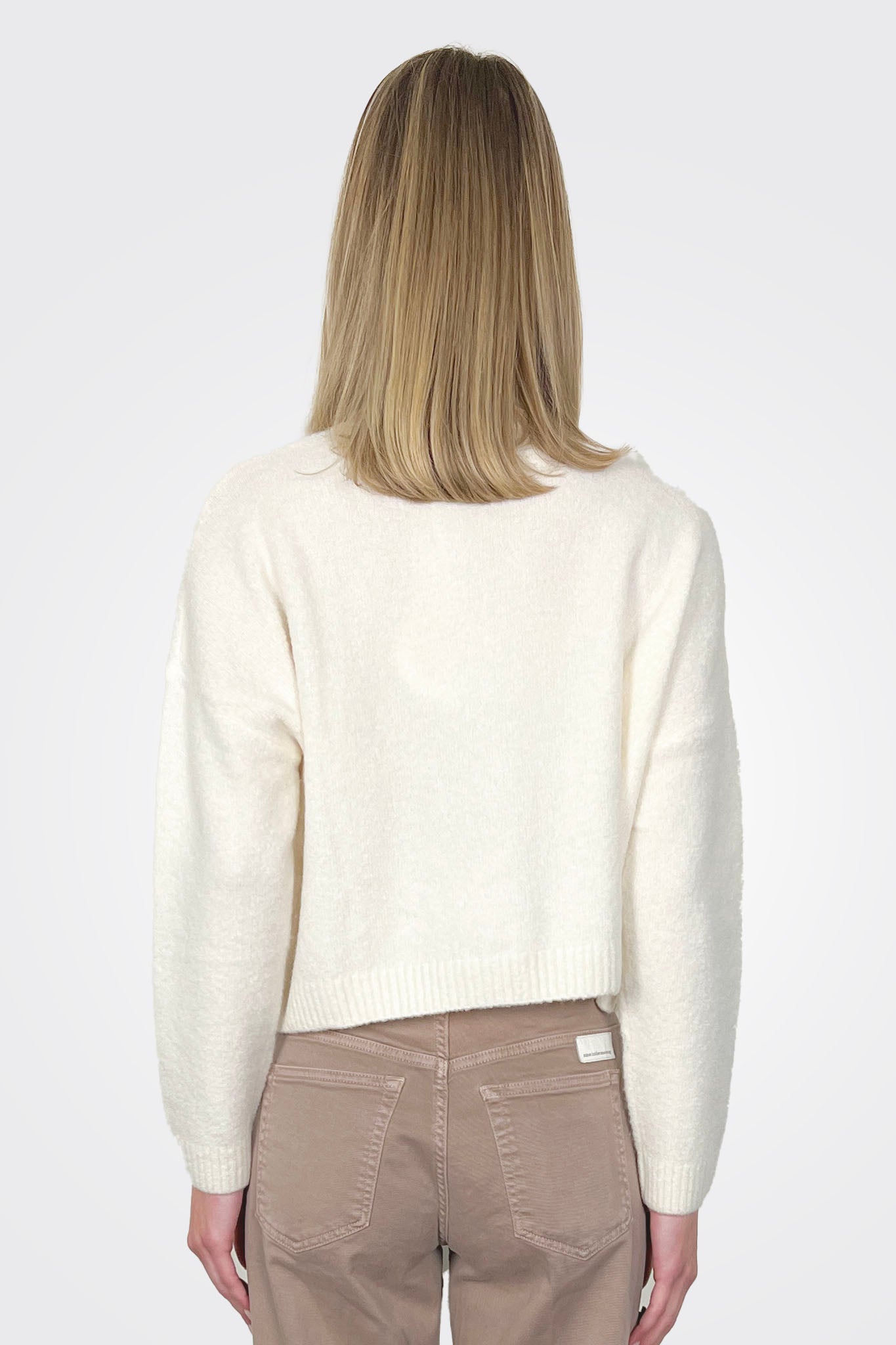 Zeta Paso Roll Neck Sweater - Snowdrop by Colorush — alternate view