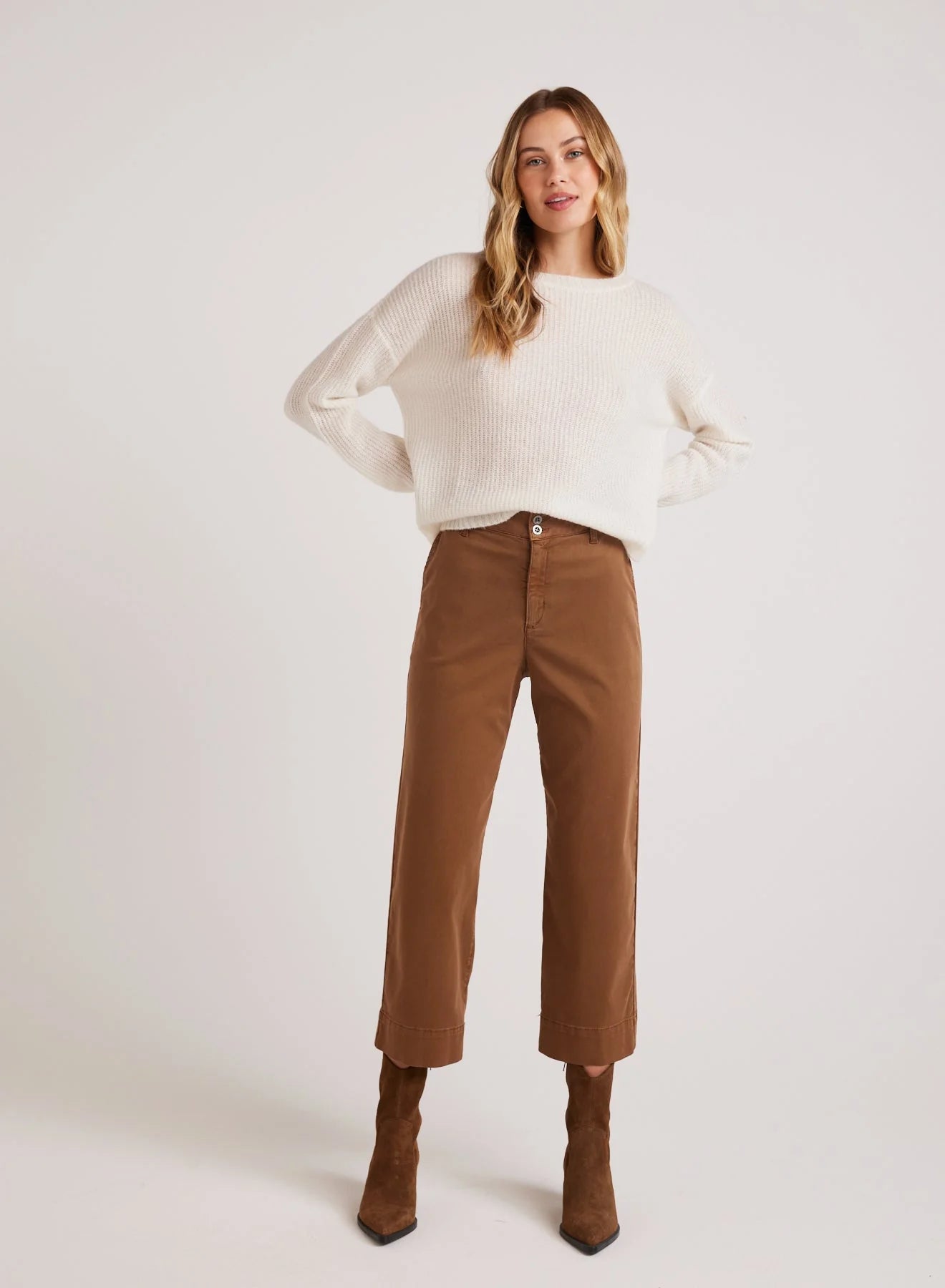 Sofia Wide Leg Crop - Spiced Brown by Bella Dahl | 25 South Boutiques