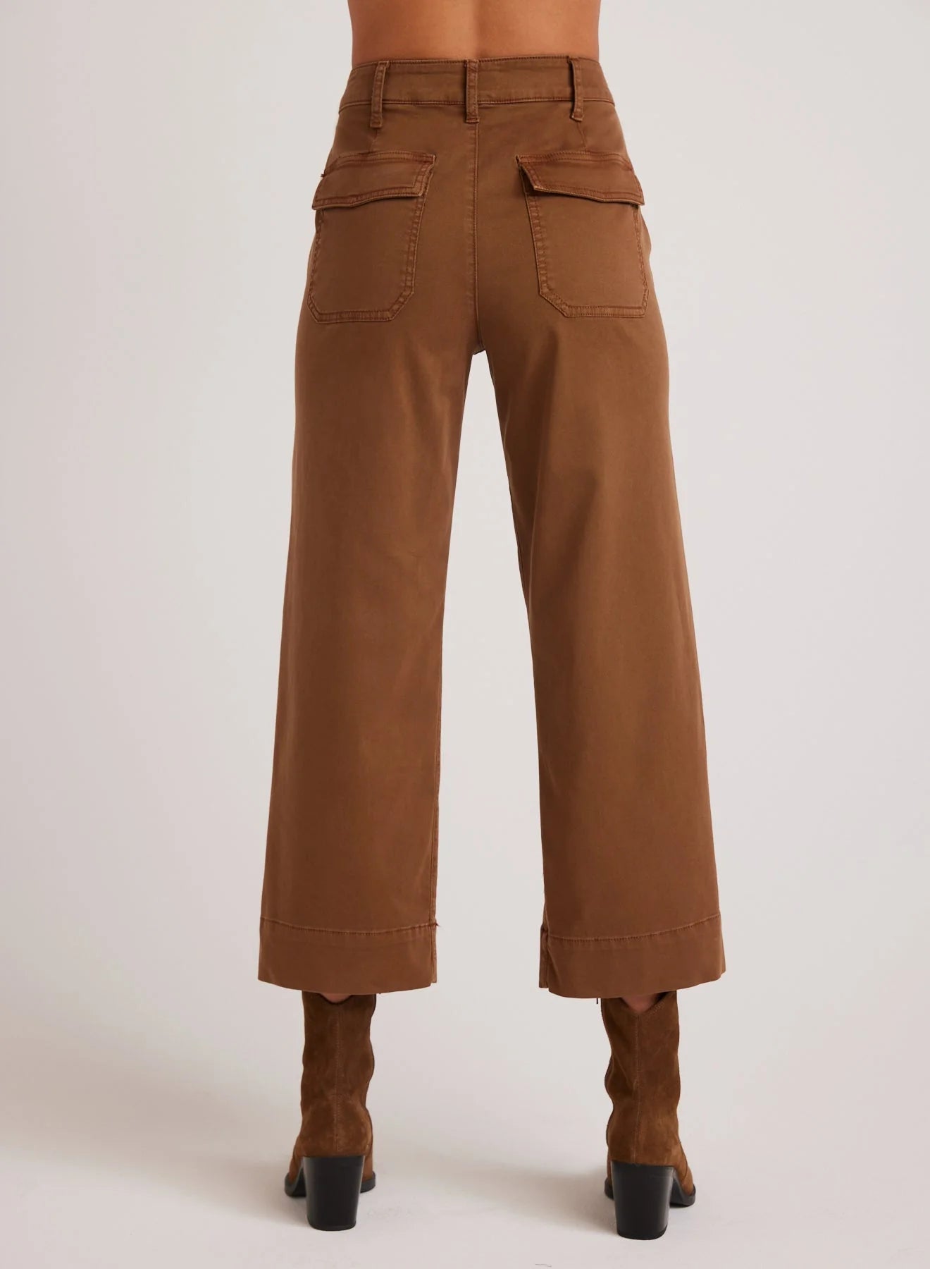 Sofia Wide Leg Crop - Spiced Brown by Bella Dahl — view 4